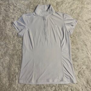 Women’s Medium White Romfh Short Sleeve Horseback Riding Show Shirt